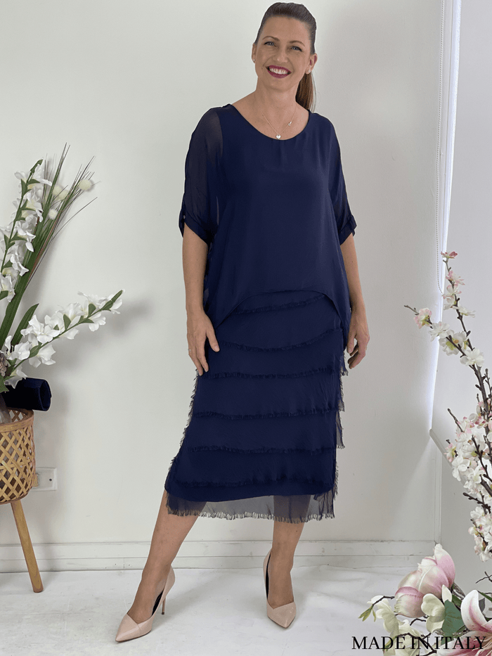 La Strada DRESSES S/12 Clyde Navy Silk Dress