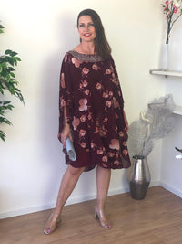 Miss Anne DRESSES Elias Burgundy Evening Dress