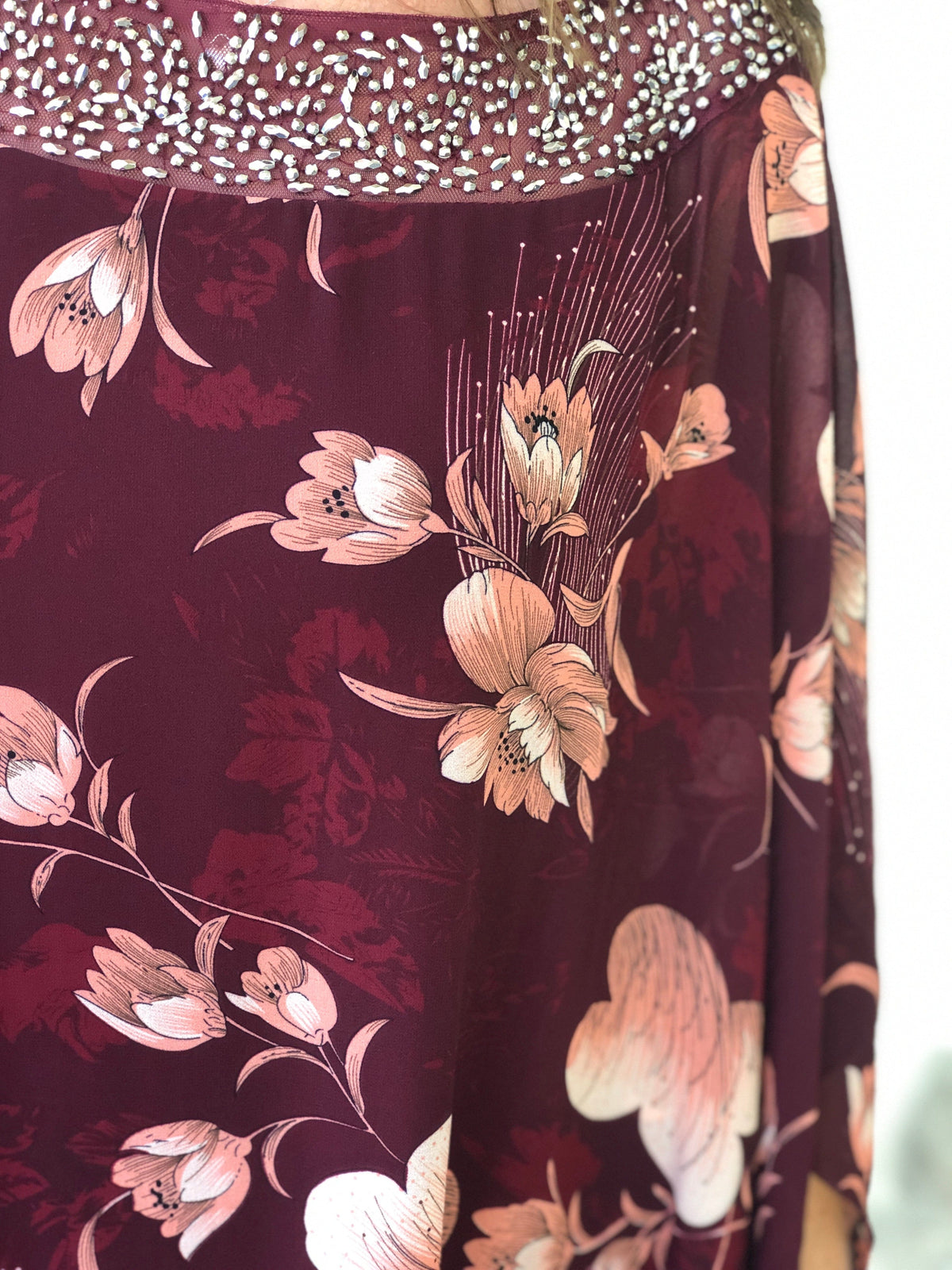 Miss Anne DRESSES Elias Burgundy Evening Dress