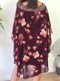 Miss Anne DRESSES Elias Burgundy Evening Dress