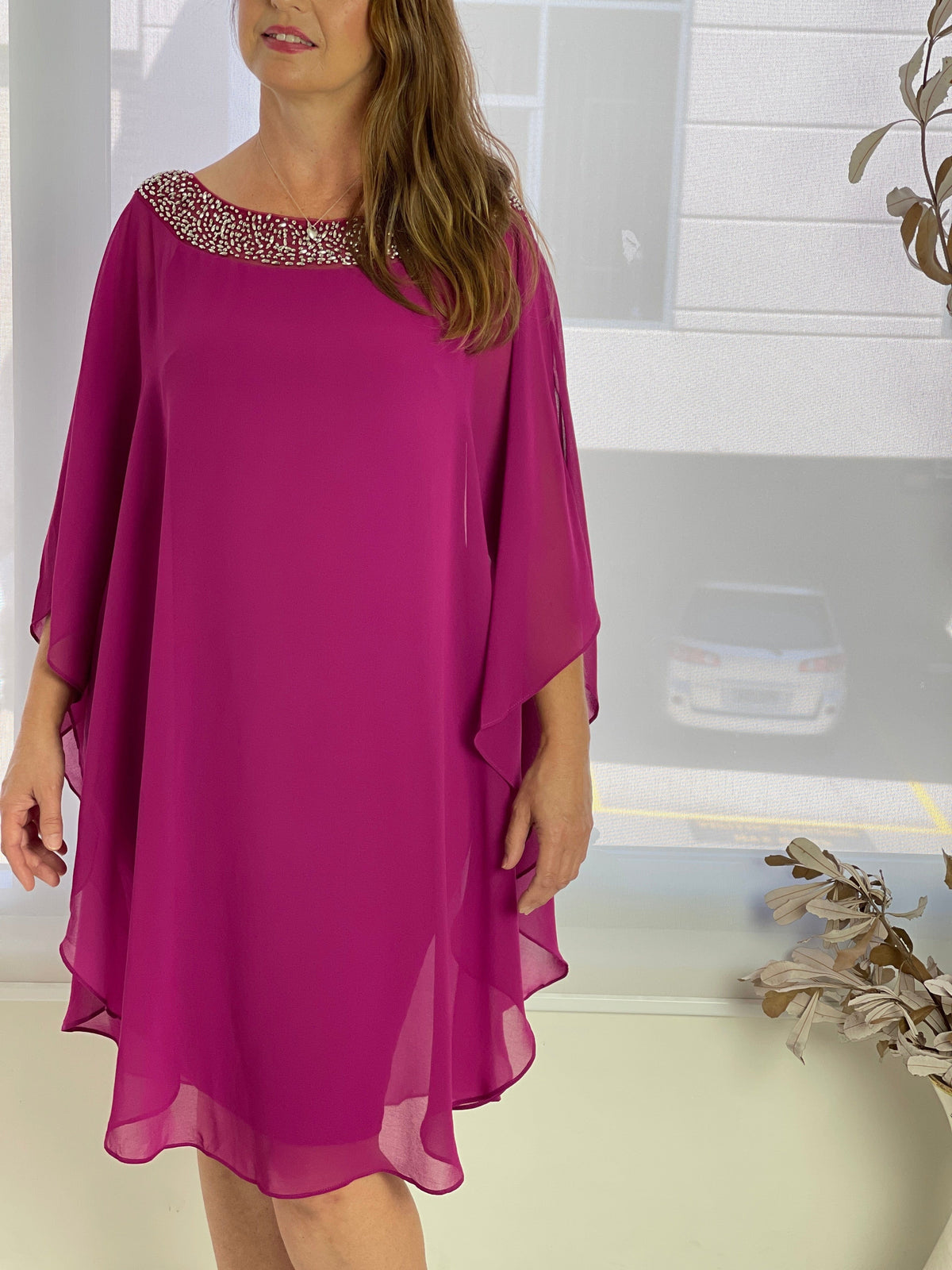Miss Anne DRESSES Etan Fuchsia Evening Dress