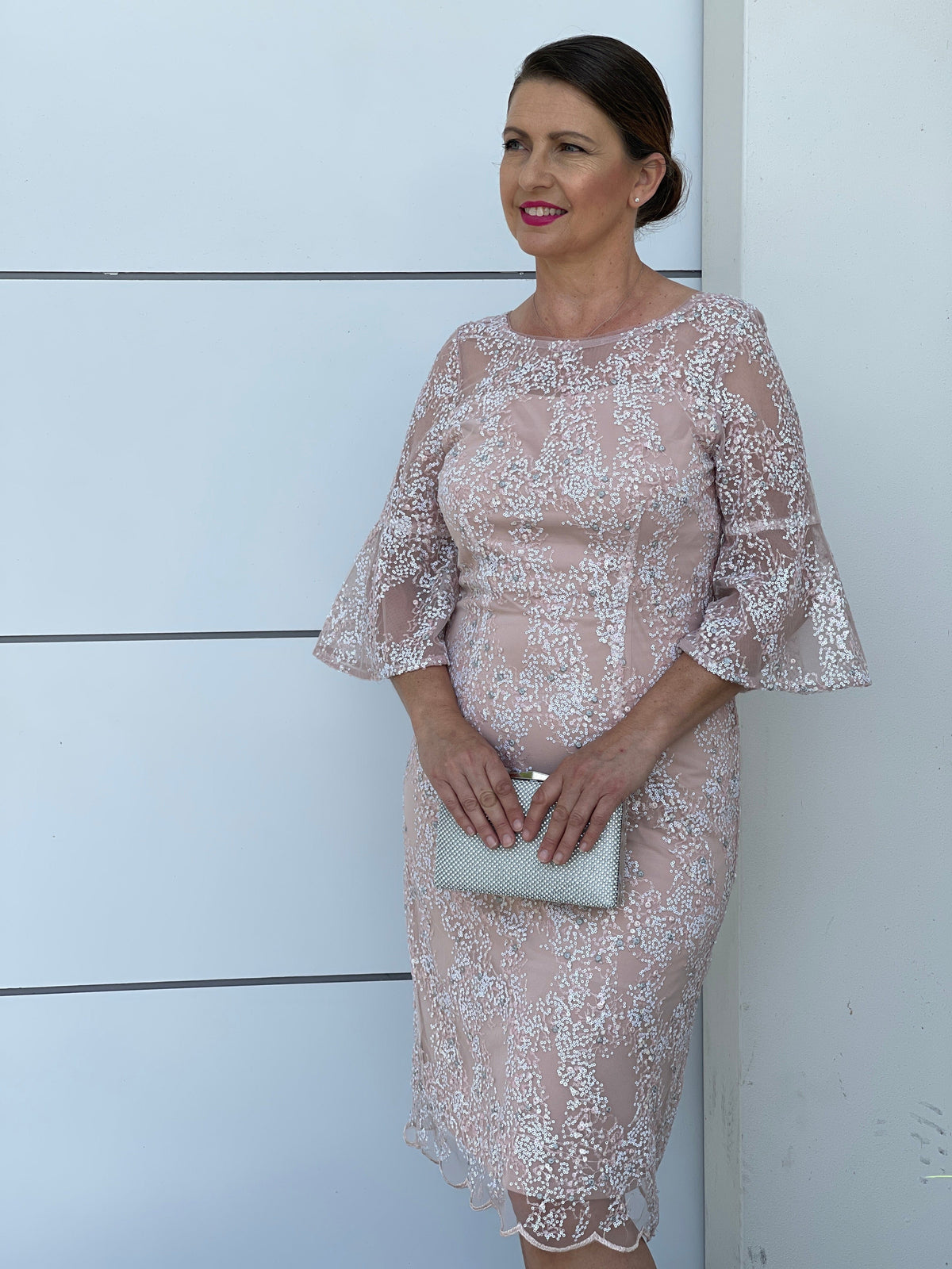 Miss Anne DRESSES Francis Blush Sequin Dress