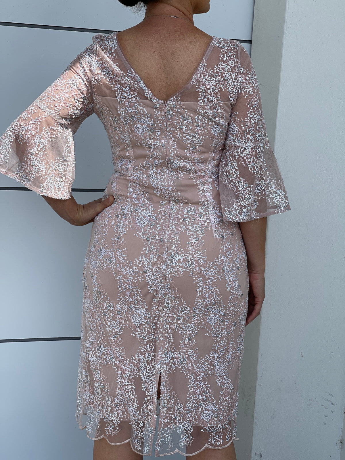 Miss Anne DRESSES Francis Blush Sequin Dress