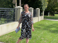 Miss Anne DRESSES Tearose Black Evening Dress