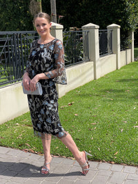 Miss Anne DRESSES Tearose Black Evening Dress