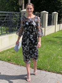 Miss Anne DRESSES Tearose Black Evening Dress