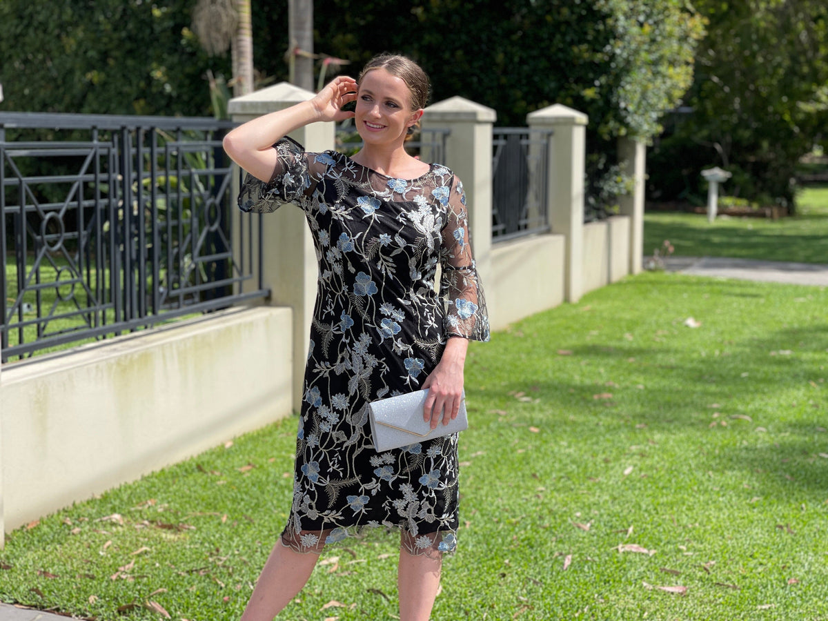 Miss Anne DRESSES Tearose Black Evening Dress