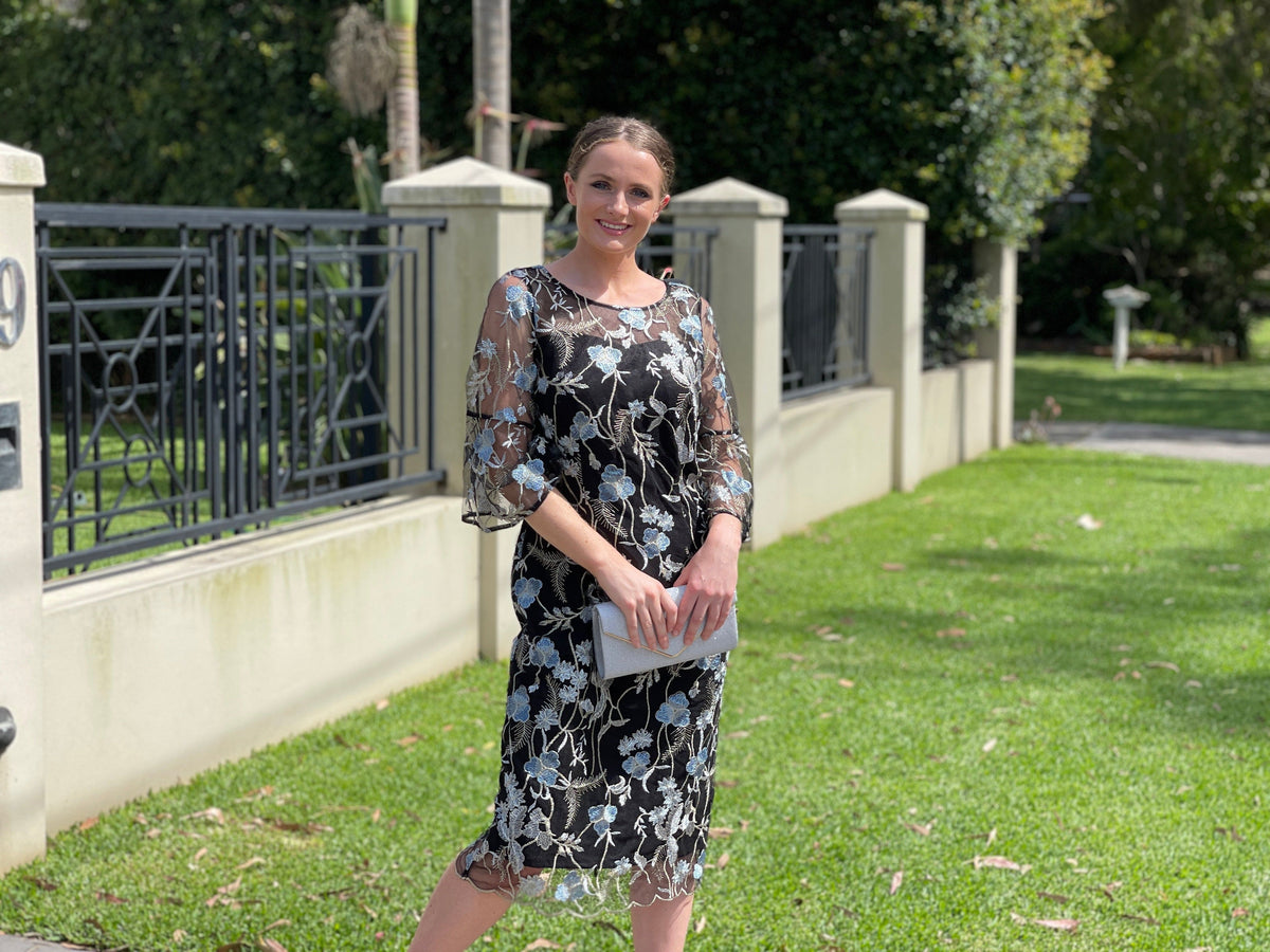 Miss Anne DRESSES Tearose Black Evening Dress