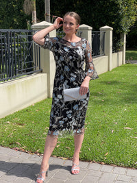 Miss Anne DRESSES Tearose Black Evening Dress