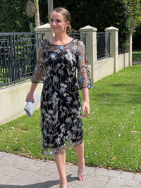 Miss Anne DRESSES Tearose Black Evening Dress