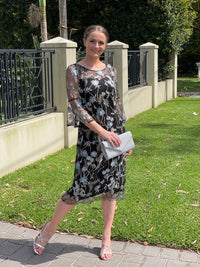 Miss Anne DRESSES Tearose Black Evening Dress