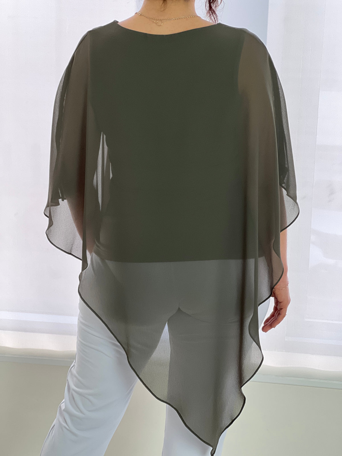 Nessa Khaki Evening Top