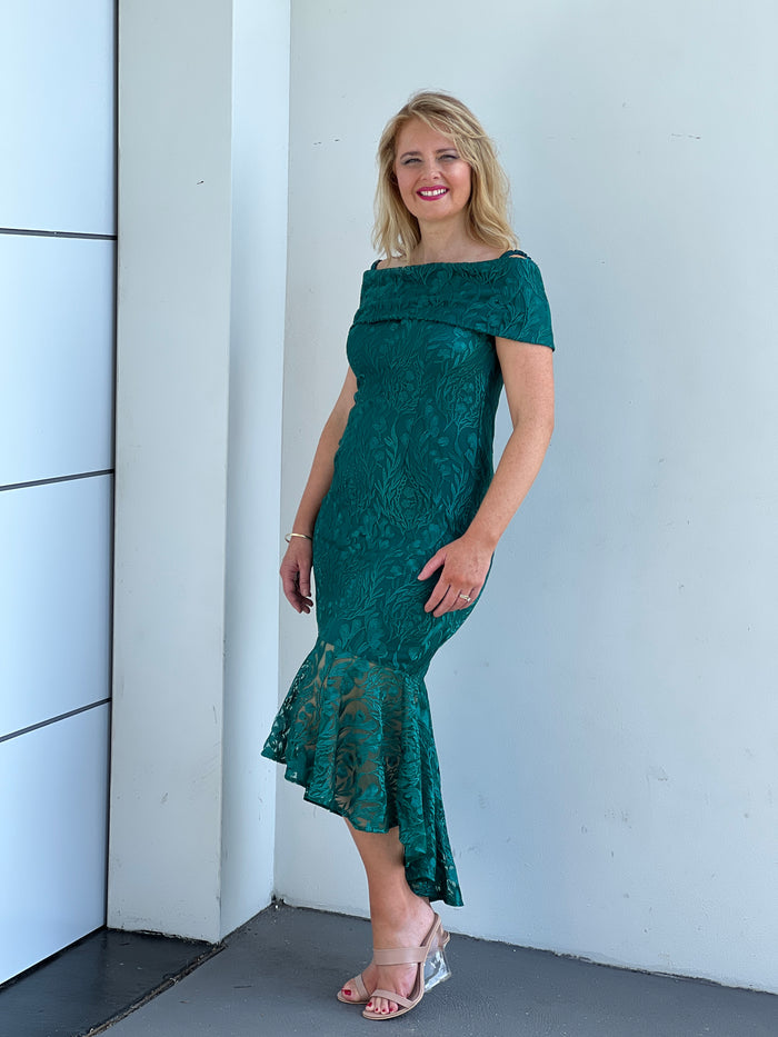 Prague Emerald Evening Gown