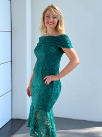Prague Emerald Evening Gown