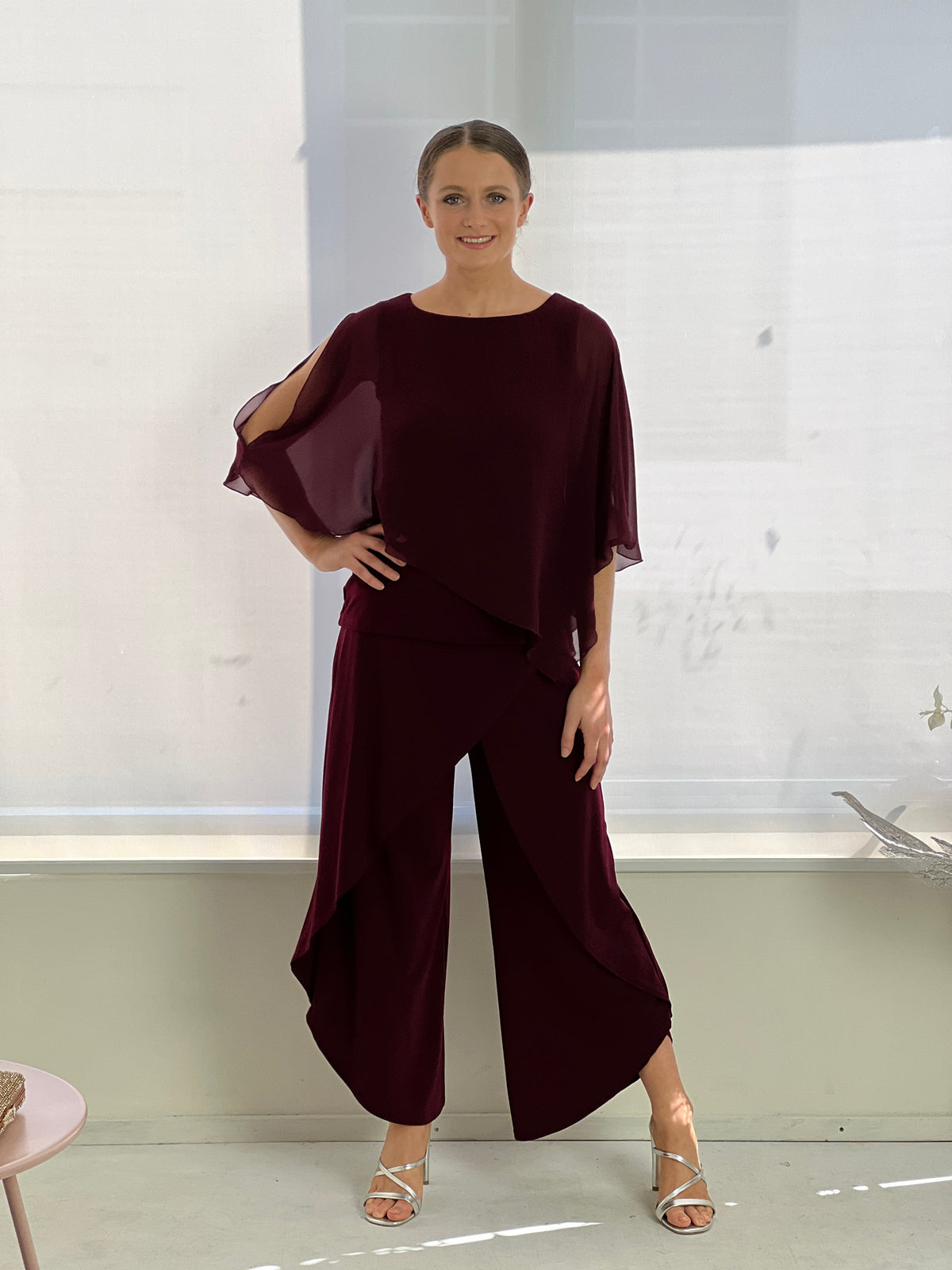 Pyrmont Burgundy Layered Pants