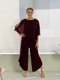 Pyrmont Burgundy Layered Pants