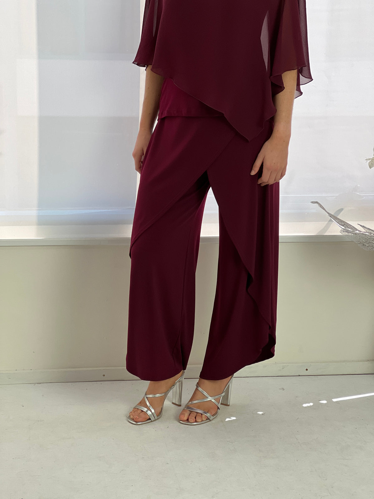 Pyrmont Burgundy Layered Pants