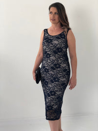 RTM DRESSES Hulston Navy Evening Dress