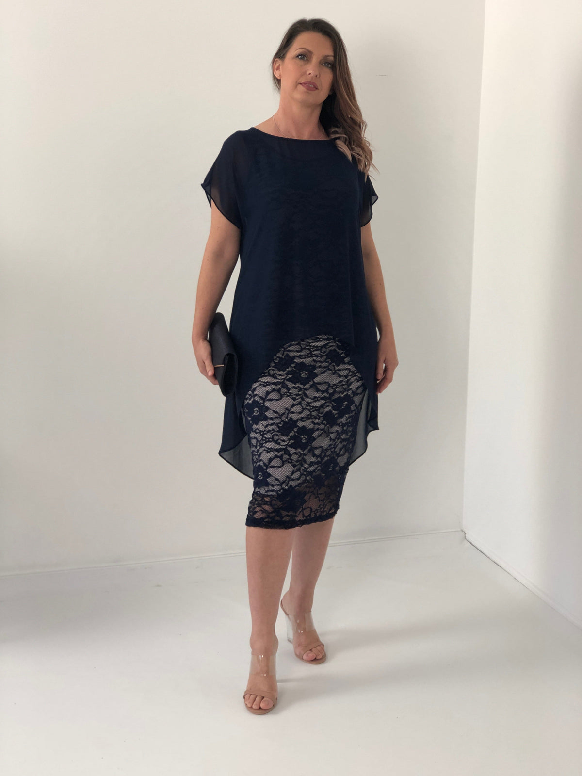 RTM DRESSES Hulston Navy Evening Dress