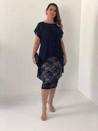 RTM DRESSES Hulston Navy Evening Dress
