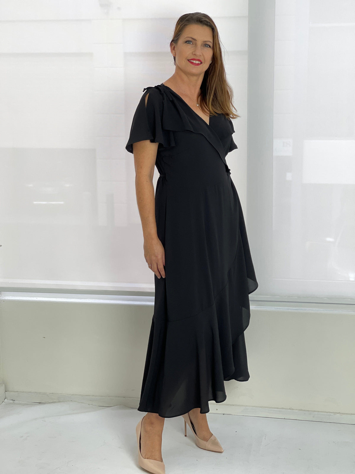RTM DRESSES Obelle Black Wrap Dress