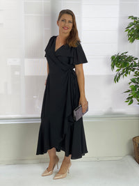 RTM DRESSES Obelle Black Wrap Dress