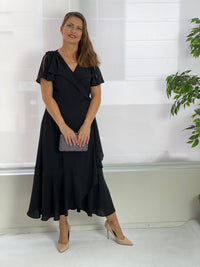 RTM DRESSES Obelle Black Wrap Dress