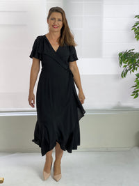 RTM DRESSES Obelle Black Wrap Dress