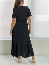 RTM DRESSES Obelle Black Wrap Dress