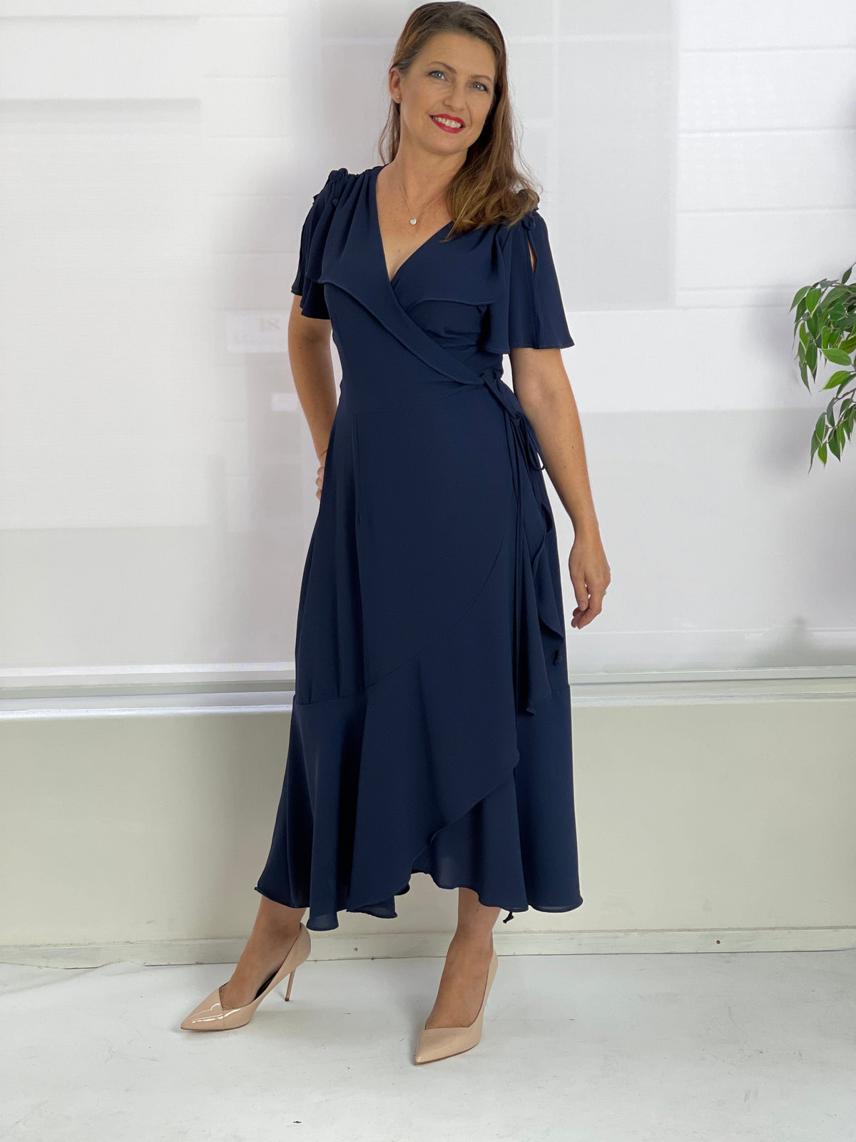 RTM DRESSES Obelle Navy Wrap Dress