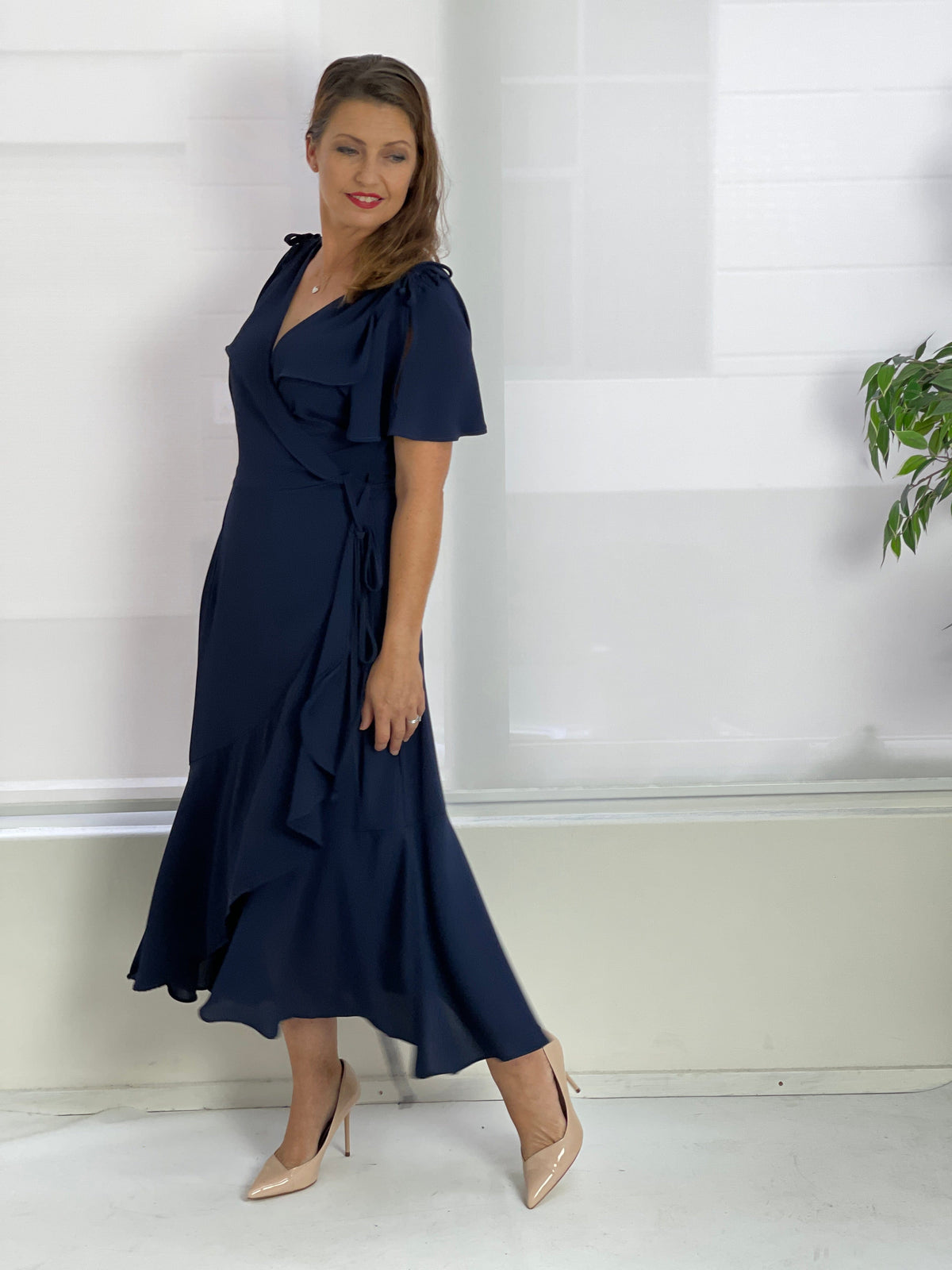 RTM DRESSES Obelle Navy Wrap Dress