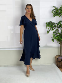 RTM DRESSES Obelle Navy Wrap Dress