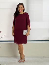 Shila Burgundy Evening Dress