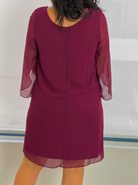 Shila Burgundy Evening Dress