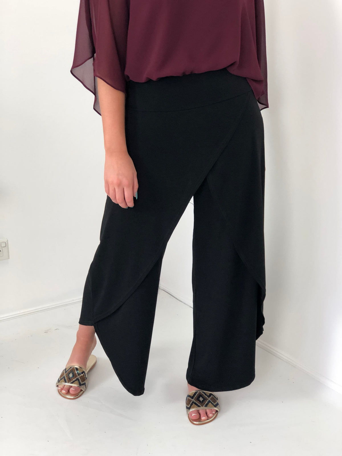 Sister Sister Separates Pyrmont Black Layered Pants