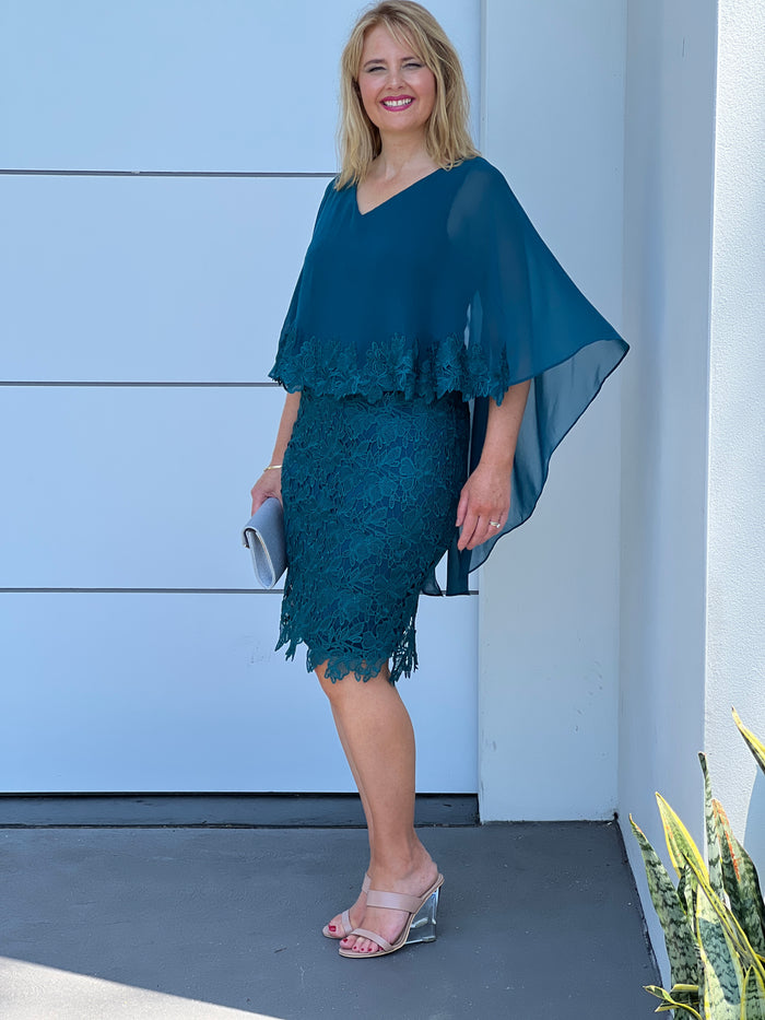 Tiama Emerald Lace Dress