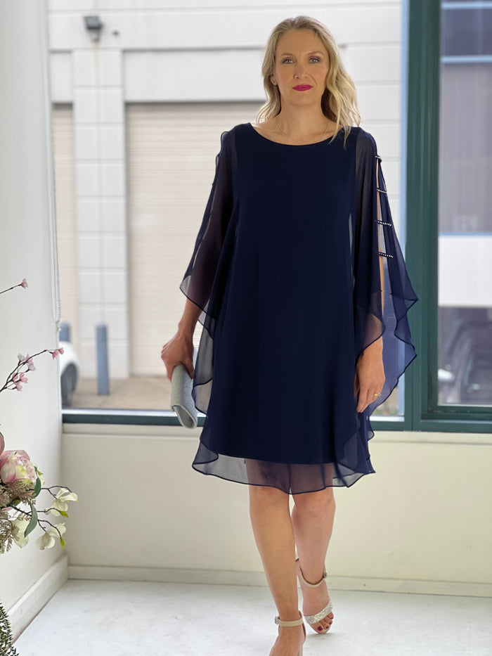 Una Navy Evening Dress