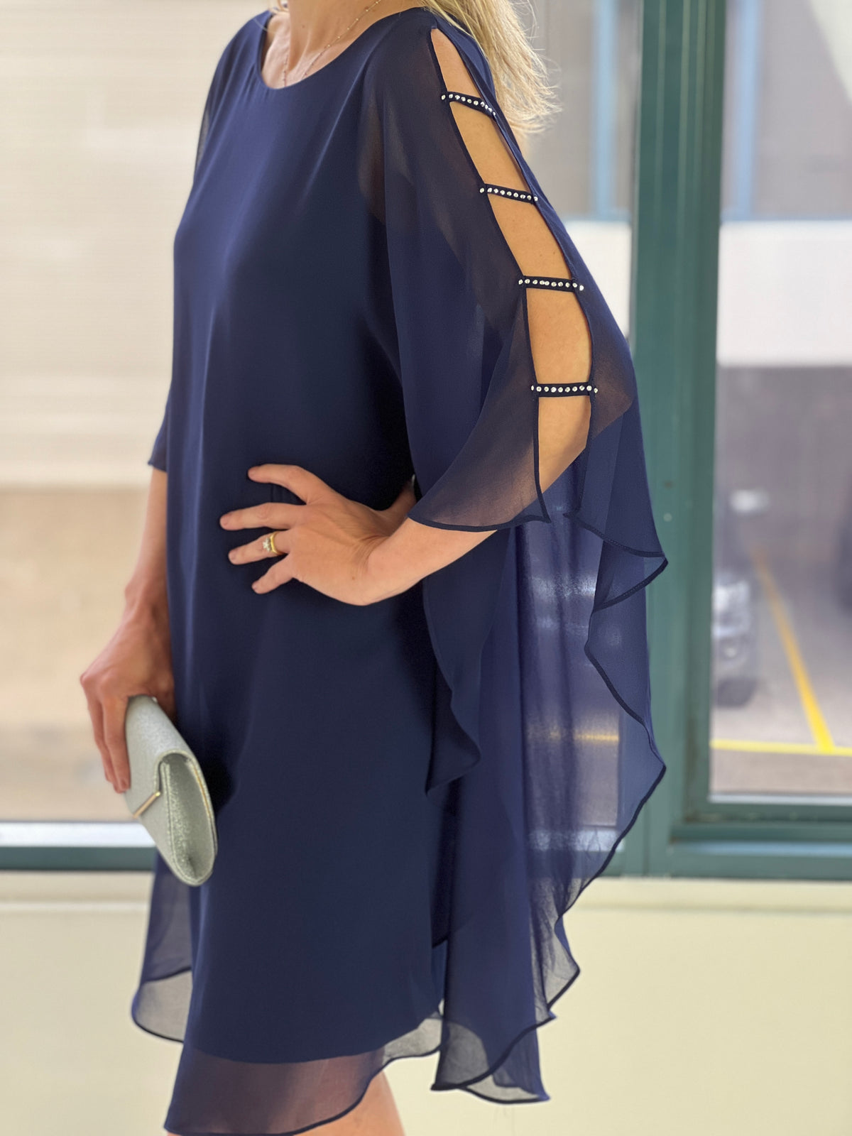 Una Navy Evening Dress