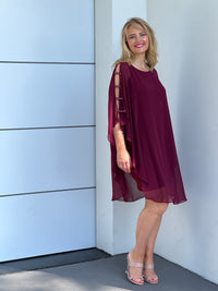 Una Burgundy Evening Dress