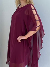Una Burgundy Evening Dress