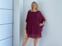 Una Burgundy Evening Dress