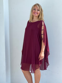 Una Burgundy Evening Dress