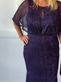 Reagan Purple Shimmer Evening Gown