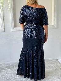 Bailey Navy Sequin Gown