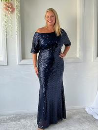 Bailey Navy Sequin Gown