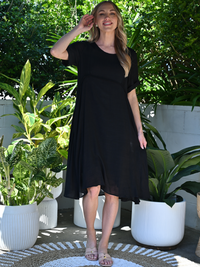 Demi Black Layering Dress