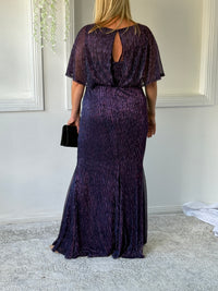 Reagan Purple Shimmer Evening Gown
