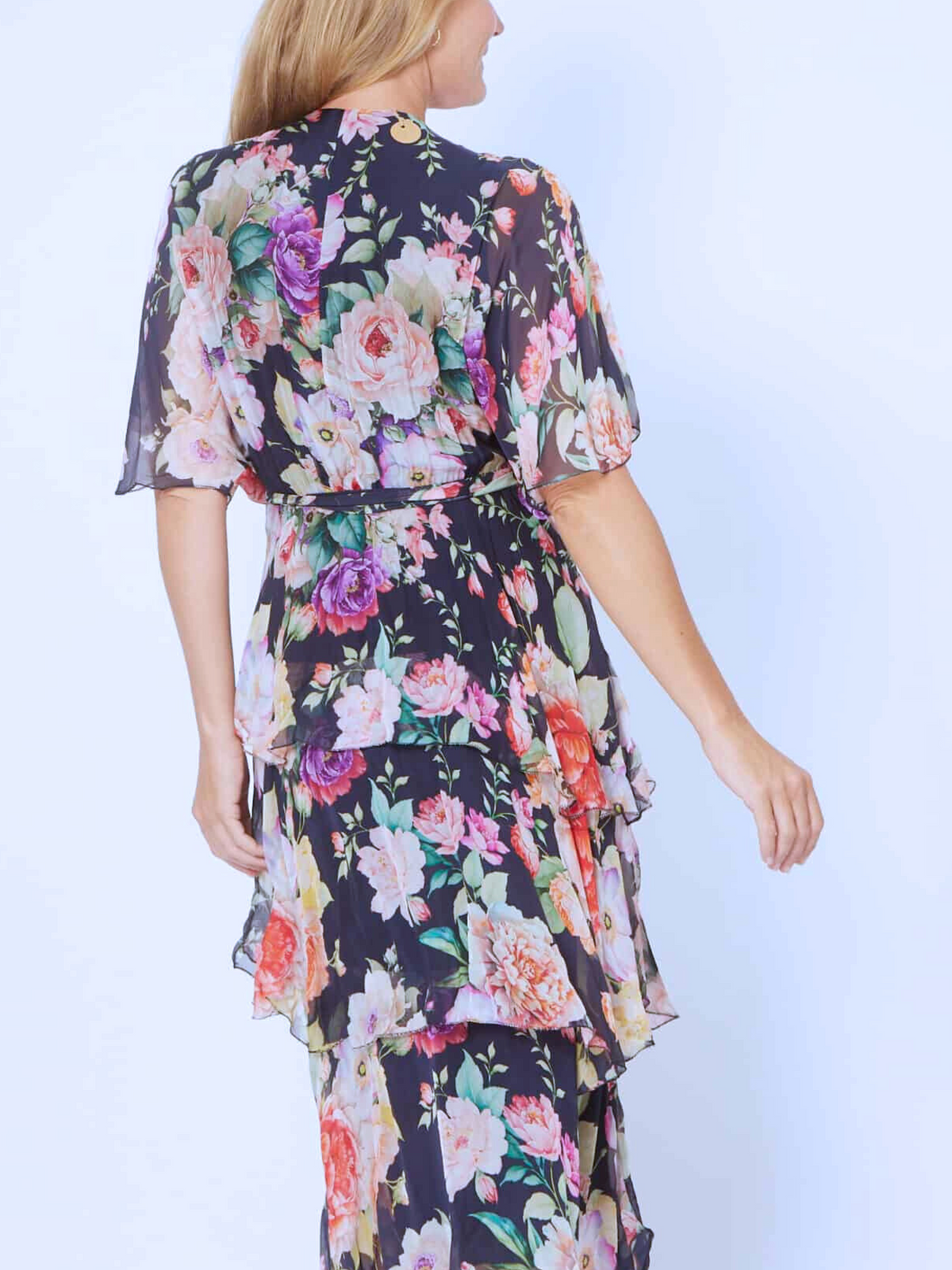 Clara Rose Garden Silk Dress