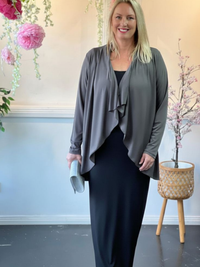 Kulani Khaki Jersey Cardigan