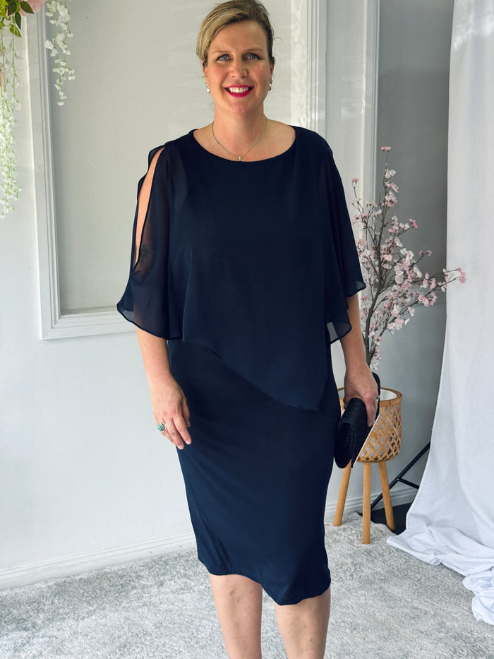 Aisha Navy Evening Dress